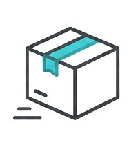 発送を表す梱包箱のイラスト